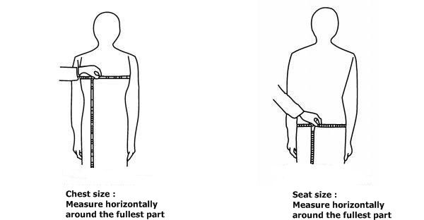 Chest and seat measurement
